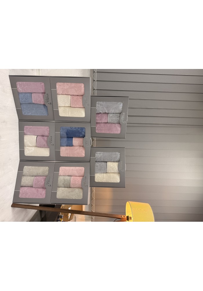 KISMİ KADİFE HAMAM TAKIMI BADEM DESEN %100 PAMUK 50-90 2 ADET+90-150 2 ADET